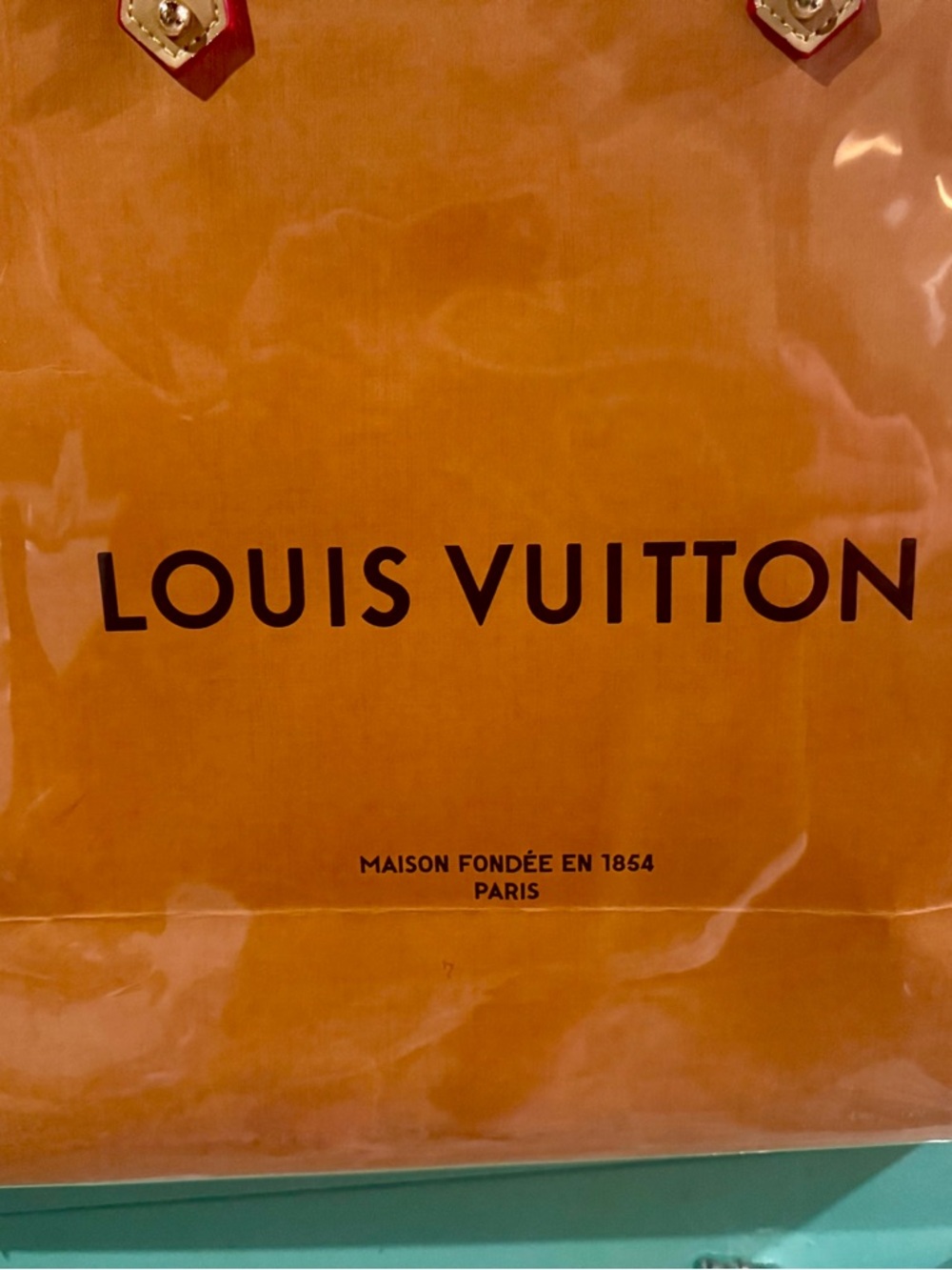 Louis Vuitton Orange Patent Tote with Dual Top Handles - Picture 4 of 4
